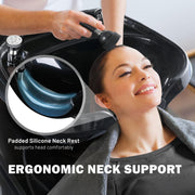 TheLAShop Shampoo Basin Bowl Sink w/ Sprayer Faucet Neck Rest Hair Trap Image