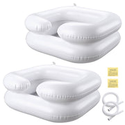 TheLAShop Shampoo Bowl Inflatable Hair Wash Sink for Home Salon 2-Pack, White Image