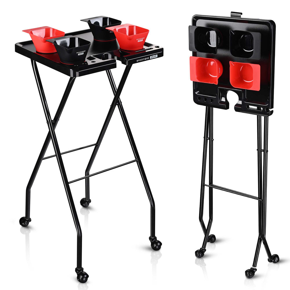 TheLAShop Magnetic Salon Tray Cart with Storage & Bowls