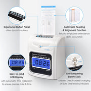 TheLAShop Employee Punch Clock with Time Cards & Holder Image