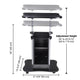 TheLAShop Rolling Laptop Desk with Storage Cart Adjustable Height Image