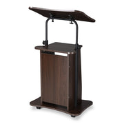TheLAShop Rolling Laptop Desk with Storage Cart Adjustable Height Image