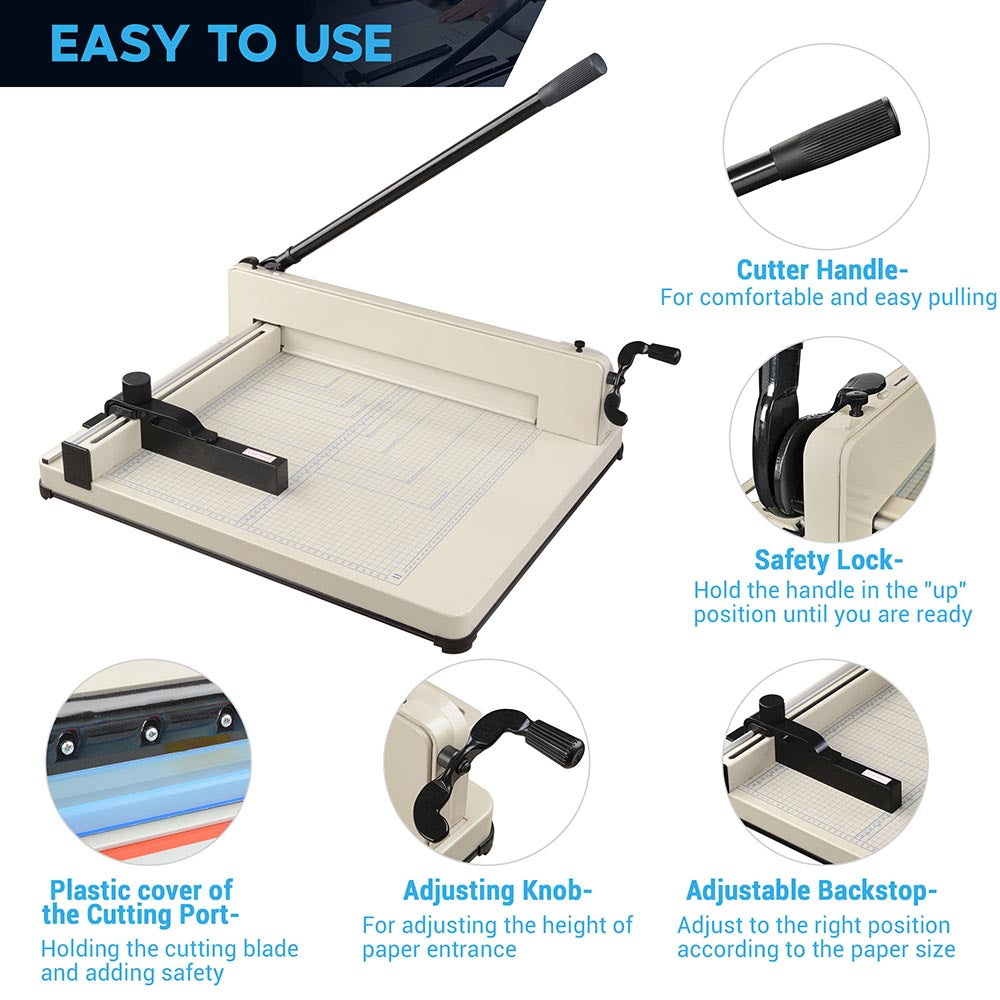 A4 Guillotine Paper Cutter with Metal Base, (12 x 10 inch top
