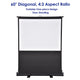 TheLAShop Floor Stand Pull Up Portable Projector Screen 60" 4:3 Image