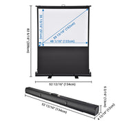 TheLAShop Floor Stand Pull Up Portable Projector Screen 60" 4:3 Image