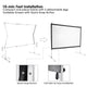 TheLAShop 100" 16:9 Portable Outdoor Projector Screen w/ Frame Freestanding Bag Image