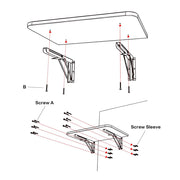 TheLAShop Wall-Mounted Floating Desk Folding Table 24"x16" Image