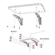 TheLAShop Wall-Mounted Floating Desk Folding Table 24"x16" Image