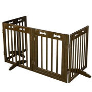 TheLAShop 4-Panel 80x24 Folding Gate-n-Crate Convertible Pet Gate Barrier Image