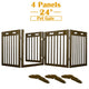 TheLAShop 4-Panel 80x24 Folding Gate-n-Crate Convertible Pet Gate Barrier Image