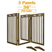 TheLAShop 3-Panel 60x36 Folding Gate-n-Crate Convertible Pet Gate Barrier Image