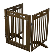 TheLAShop 3-Panel 60x24 Folding Gate-n-Crate Convertible Pet Gate Barrier Image