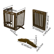 TheLAShop 3-Panel 60x24 Folding Gate-n-Crate Convertible Pet Gate Barrier Image