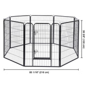 TheLAShop Heavy Duty Dog Kennel Playpen 40"H 8-Panel 22sq. Ft Image