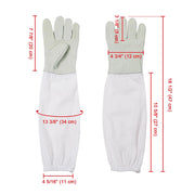 TheLAShop XL Beekeeping Goatskin Protective Gloves Pair Long Sleeves Image