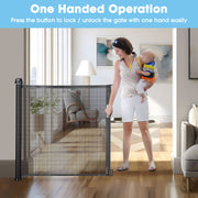 TheLAShop 118"x39" Baby Gates for Dogs Retractable Mesh Safety Gate