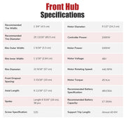 TheLAShop 48v 1000w 26 Inch Front/ Rear Electric Bicycle Motor Conversion Kit Image