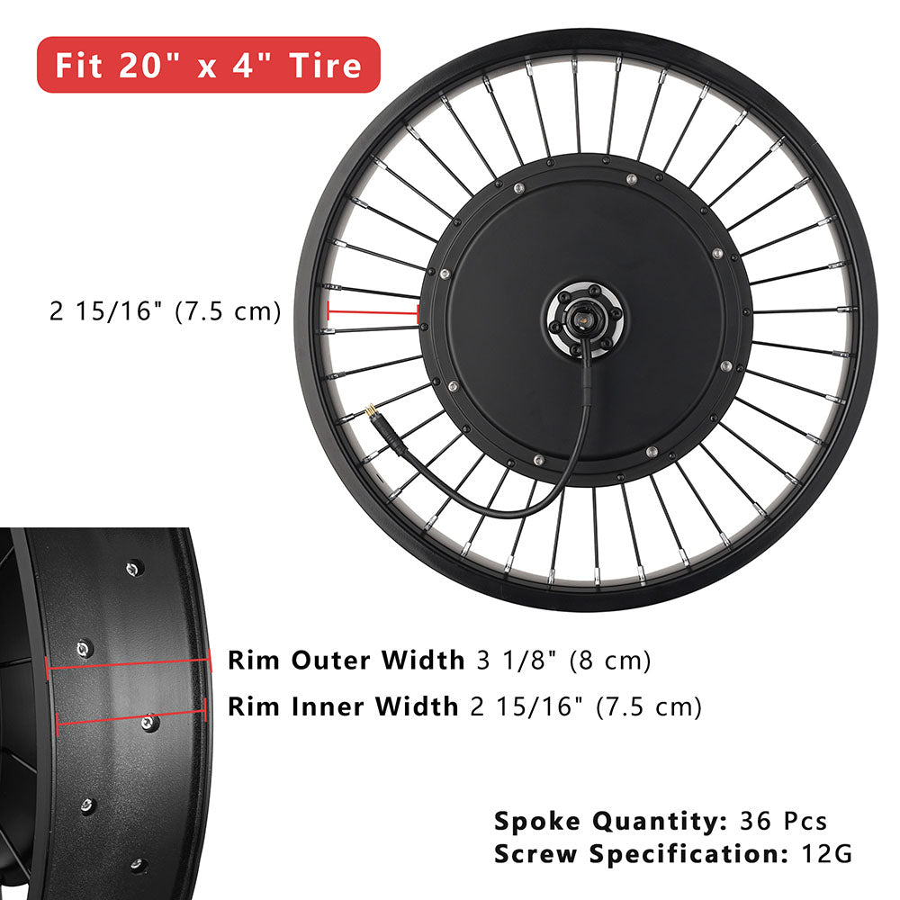 20 inch outlet fat tire wheel