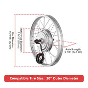 TheLAShop 36v 750W 24in Front Wheel Electric Bicycle E-Bike Motor Kit Image