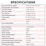 TheLAShop 36v 750W 20in Front Wheel Electric Bicycle E-Bike Motor Kit Image