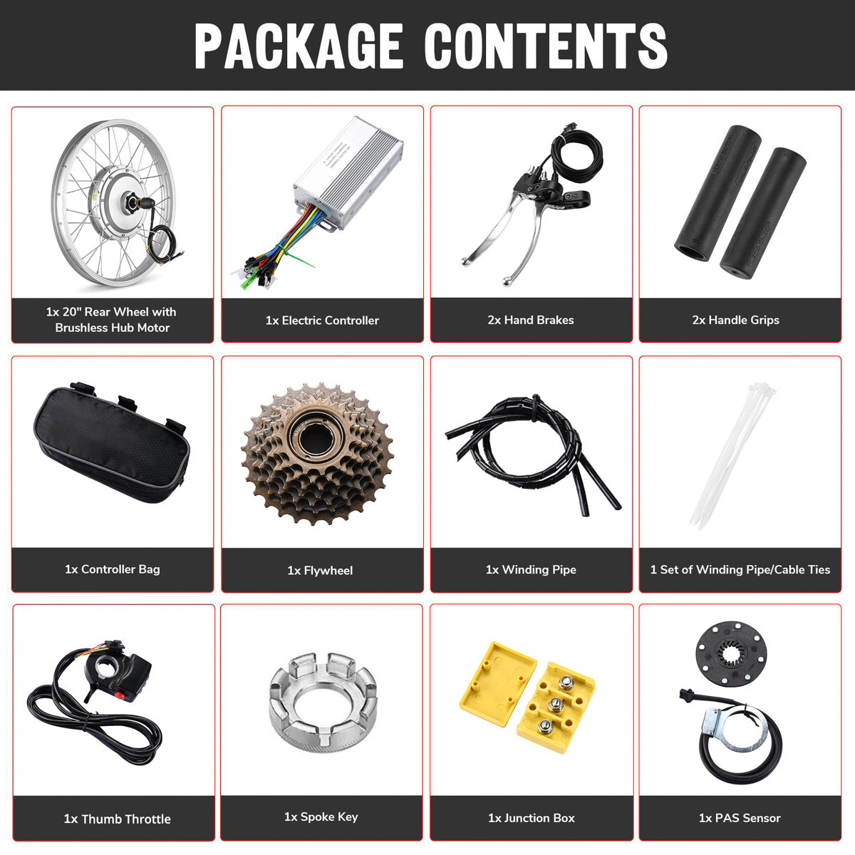 rear wheel electric bicycle motor kit TheLAShop 36v 750W 20in Rear Wheel Electric Bicycle E-Bike Motor Kit