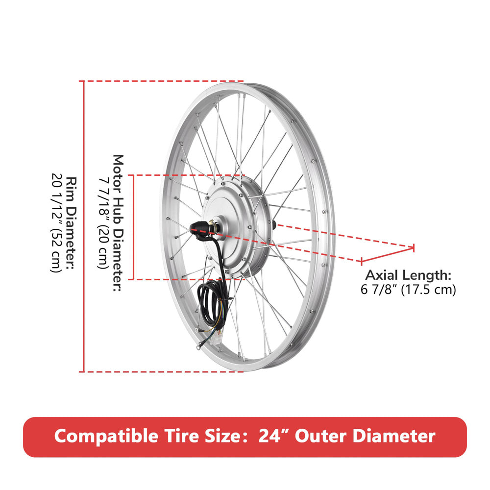 24 front wheel electric bike clearance conversion kit