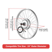 TheLAShop 36v 750W 24in Rear Wheel Electric Bicycle E-Bike Motor Kit Image