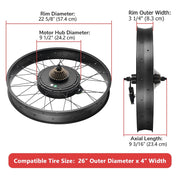 TheLAShop eBike Kit Fat Bike Motor Hub 1500W 48V 26x4.0in Image