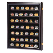 TheLAShop Military Shadow Box Pins Badge Coin Display Cabinet Rack Wood Image