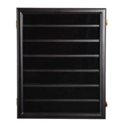 TheLAShop Military Shadow Box Pins Badge Coin Display Cabinet Rack Wood Image