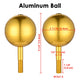 TheLAShop Flagpole Ball Topper Ornament Flagpole Accessories 2ct/pk, Aluminum & Gold Image