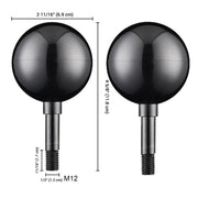 TheLAShop Flagpole Ball Topper Ornament Flagpole Accessories 2ct/pk, Black Image