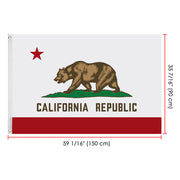 TheLAShop California Republic Flag Double Sided with Grommets 3x5 ft Image