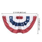 TheLAShop 1.5x3ft American Bunting Flag for Porch Outdoor(2ct/6ct) Image