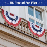 TheLAShop 1.5x3ft American Bunting Flag for Porch Outdoor(2ct/6ct) Image