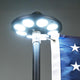 TheLAShop Flagpole Light Solar Powered Top Mount D11/16", Black Image