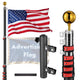 TheLAShop 20ft Advertising Flag and Banner Pole with Mount, Black Pole & Ladder Mount & 1 Flag Image