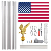 TheLAShop 20ft Sectional Flagpole Kit with Deluxe Eagle & Ball