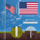 TheLAShop 20ft Sectional Flagpole Kit with Deluxe Eagle & Ball Image