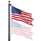 TheLAShop 25ft Sectional Flagpole Kit with Deluxe Eagle & Ball