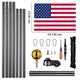 TheLAShop 25ft Sectional Flagpole Kit with Deluxe Eagle & Ball Image