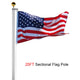 TheLAShop 25ft Aluminum Sectional Flagpole and Flag Image