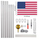 TheLAShop 25ft Aluminum Sectional Flagpole and Flag Image