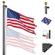 TheLAShop 30ft Aluminum Sectional Flagpole w/ US Flag