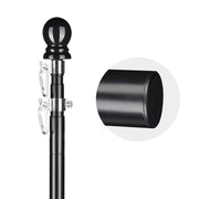 TheLAShop 6ft Flag Pole Telescoping Flagpole Kit, Black Ball Top Image