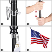 TheLAShop 6ft Flag Pole Telescoping Flagpole Kit Image