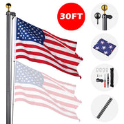 TheLAShop 30ft Aluminum Sectional Flagpole w/ US Flag