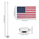 TheLAShop 8 ft Indoor Flag Poles with Stand(Ball Eagle Options), Silver Pole Base+Ball Image