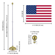 TheLAShop 8 ft Indoor Flag Poles with Stand(Ball Eagle Options)
