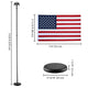 TheLAShop 8 ft Indoor Flag Poles with Stand Set of 2(Ball Eagle Options)